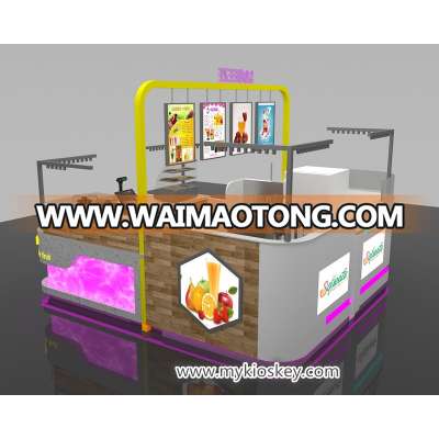 Shopping mall food kiosk design indoor coffee kiosk for sale