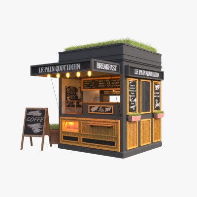 mini outdoor breakfast booth design|outdoor fast food kiosk|factory price bread shop for sale