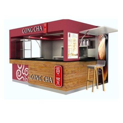 2020 waterproof outdoor wooden kiosk|most popular food kiosk outdoor|hot sale bubble tea booth for sale